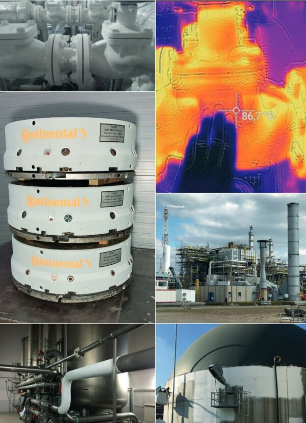 Dämmung von Industrie, Leitungen, Biogasanlage, Reifenvulkanisatoren